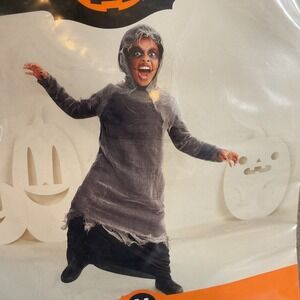 New Boys Creepy Robe Halloween Costume Size‎ Medium (8) Hooded Robe